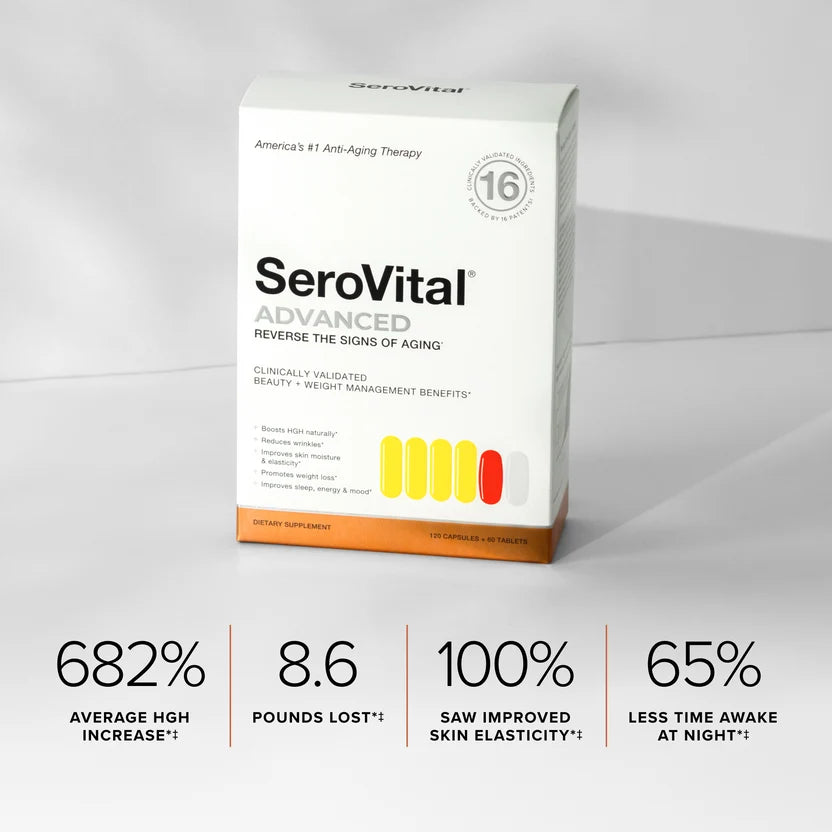 SeroVital ADVANCED Anti-Aging Supplement System β 120 Capsules + 60 Tablets