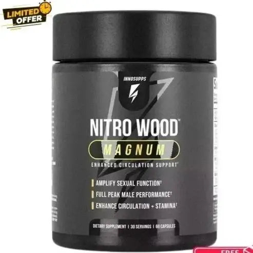 Inno Supps Nitro Wood Magnum | Advanced Nitric Oxide Booster & Muscle Pump Supplement for Men | L-Citrulline, Nitrosigine & PeakO2 for Extreme Vascularity, Blood Flow, Endurance & Strength (120 Capsules) NORTH WAVE SCENTORA