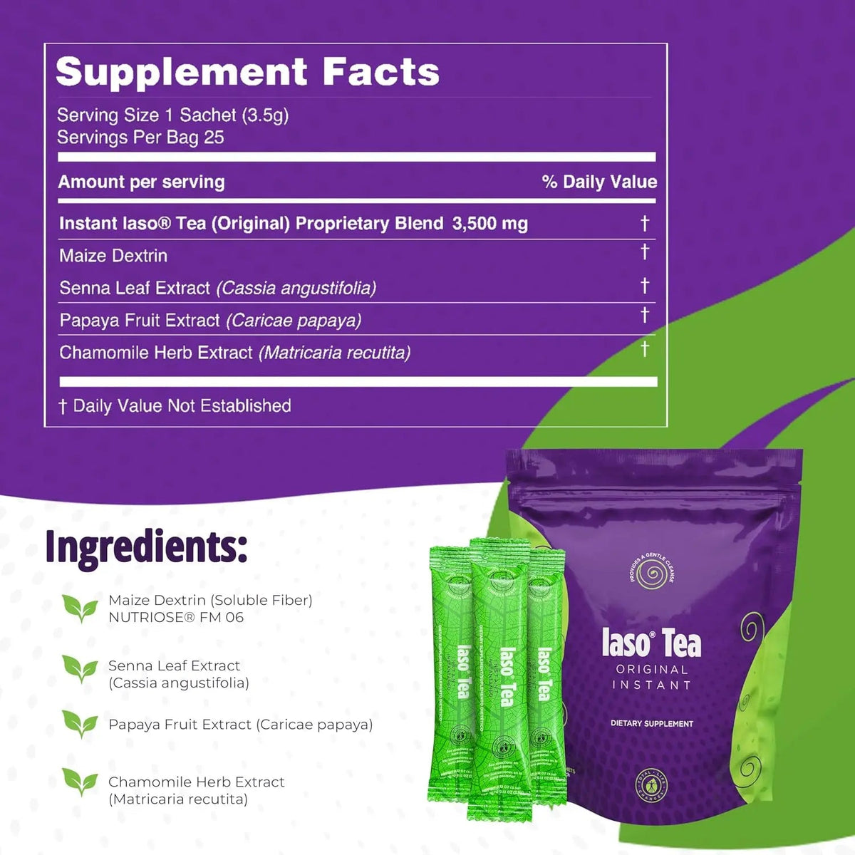 TLC Iaso Tea Original Instant Gentle Cleanse Dietary Supplement NORTH WAVE SCENTORA