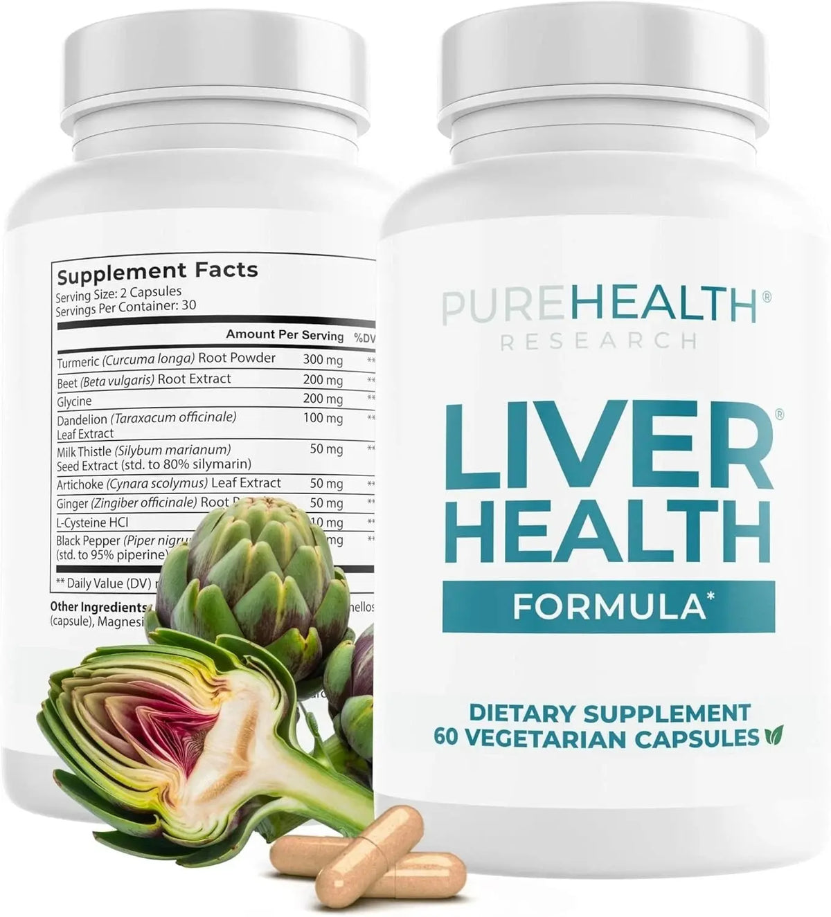 PureHealth Research Liver Health Formula | Liver Cleanse, Detox & Repair with Artichoke Extract – 60 Capsules SCENTORA SCENTORA