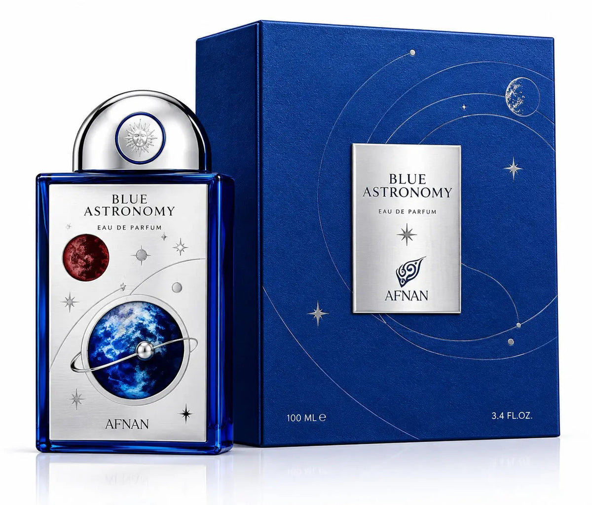 Afnan Blue Astronomy Eau De Parfum – 100ml (3.4 fl. oz.) Long-Lasting Fresh Woody Fragrance NORTH WAVE   SCENTORA