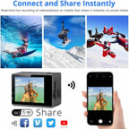 4K Waterproof All Digital UHD WiFi Camera + RF Remote And Accessories - Wavy Hub