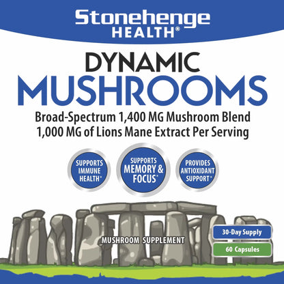 Stonehenge Health Dynamic Mushroom Complex - 60 Veggie Capsules NORTH WAVE   SCENTORA
