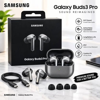 Samsung Galaxy Buds3 Pro Wireless Earbuds – Premium Hi-Fi Sound, Active Noise Cancellation & Charging Case My Store   SCENTORA