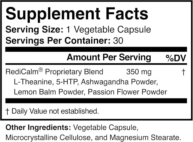 RediCalm | Natural Stress & Anxiety Relief Supplement – Non-GMO, Vegan, Gluten-Free – 60 Capsules NORTH WAVE   SCENTORA