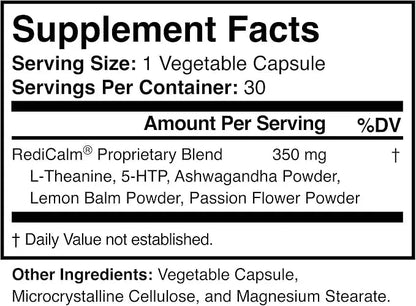 RediCalm | Natural Stress & Anxiety Relief Supplement – Non-GMO, Vegan, Gluten-Free – 60 Capsules NORTH WAVE   SCENTORA