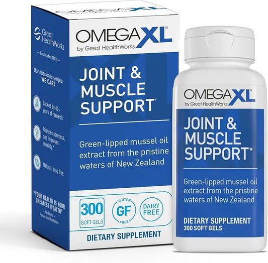 Omega XL Joint Supplement | Green-Lipped Mussel Extract | 300 Capsules NORTH WAVE   SCENTORA