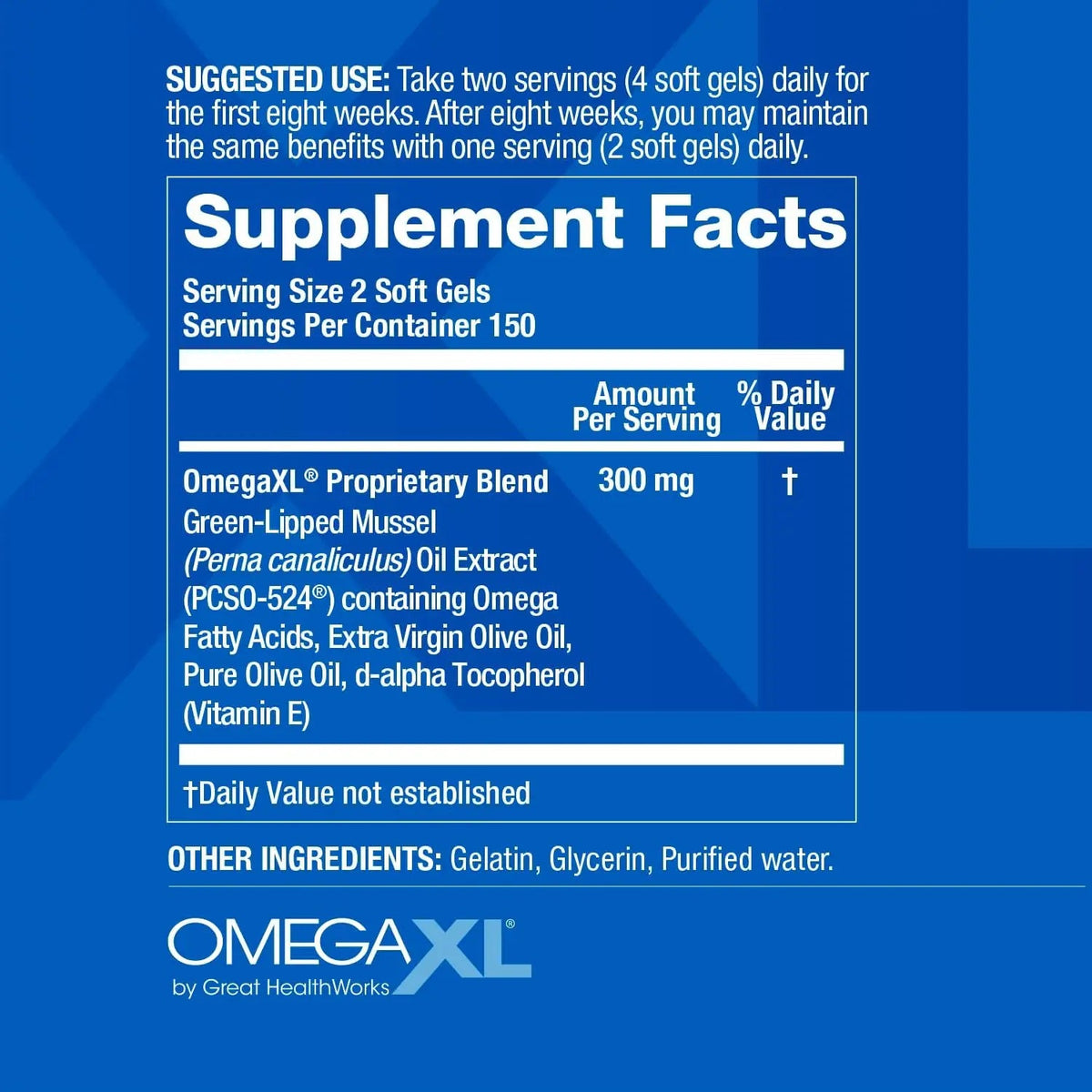 Omega XL Joint Supplement | Green-Lipped Mussel Extract | 300 Capsules NORTH WAVE   SCENTORA