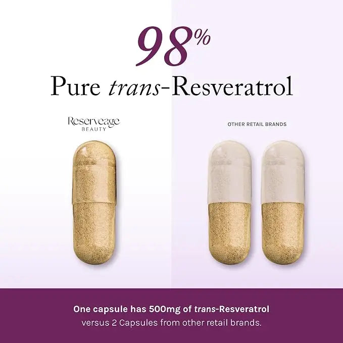 Reserveage Resveratrol 500mg with Pterostilbene | Anti-Aging Supplement NORTH WAVE   SCENTORA