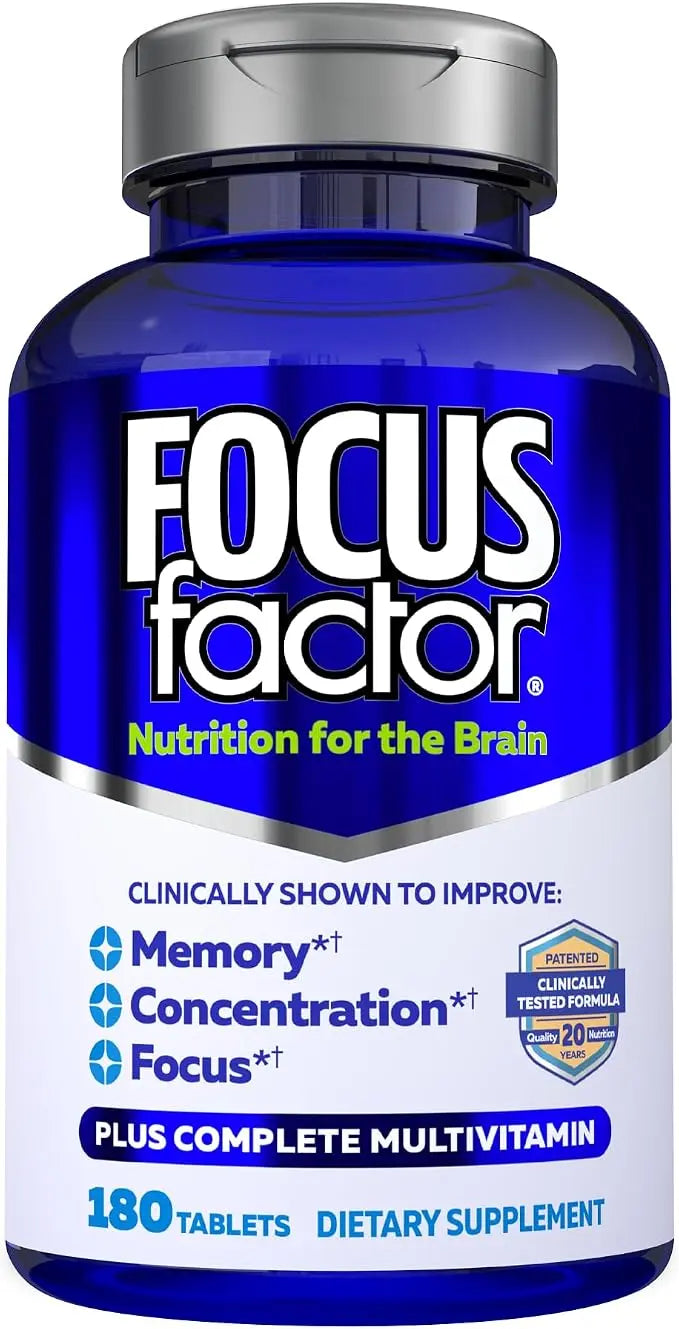 Focus Factor Brain Nutrition Supplement - Memory, Focus & Concentration Support - 180 Tablets NORTH WAVE   SCENTORA