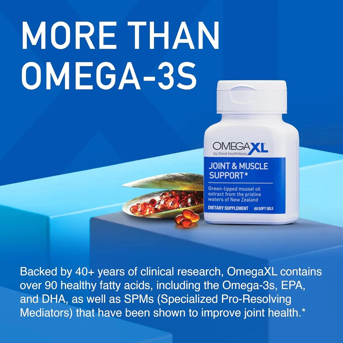 Omega XL Joint Supplement | Green-Lipped Mussel Extract | 300 Capsules NORTH WAVE   SCENTORA