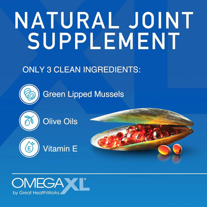 Omega XL Joint Supplement | Green-Lipped Mussel Extract | 300 Capsules NORTH WAVE   SCENTORA