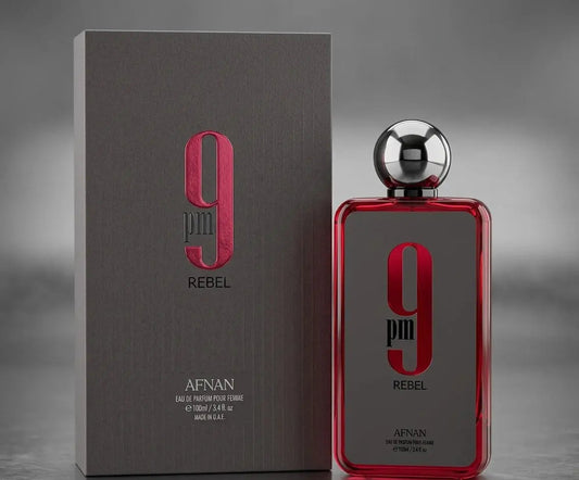 Afnan 9 PM Rebel Eau De Parfum pour Femme – 100ml / 3.4 fl. oz. Spray NORTH WAVE   SCENTORA