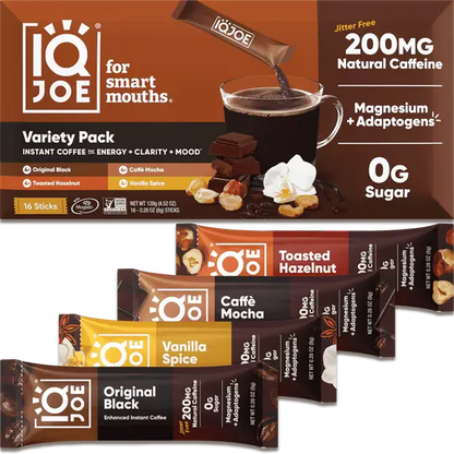 IQJOE Instant Mushroom Coffee Packets – Variety Pack (16 Servings) SCENTORA   SCENTORA