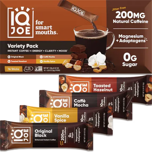 IQJOE Instant Mushroom Coffee Packets – Variety Pack (16 Servings) SCENTORA   SCENTORA
