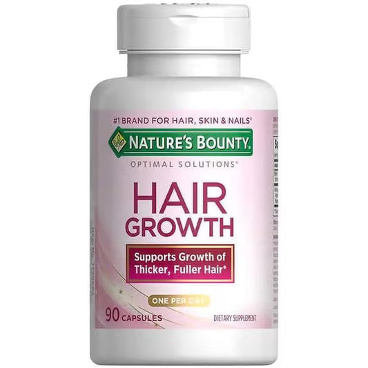 Nature's Bounty Optimal Solutions Hair Growth Supplement with Biotin – 90 Capsules