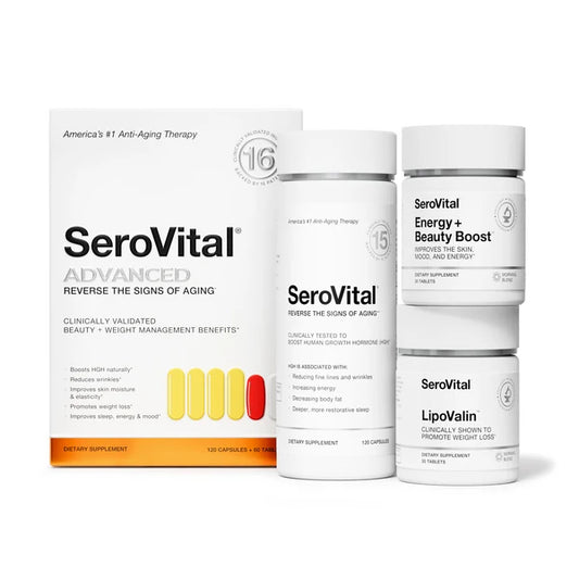 SeroVital ADVANCED Anti-Aging Supplement System – 120 Capsules + 60 Tablets