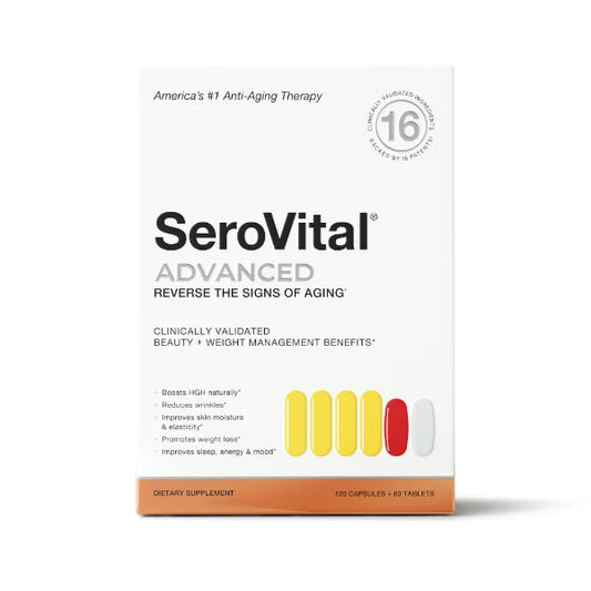SeroVital ADVANCED Anti-Aging Supplement System – 120 Capsules + 60 Tablets
