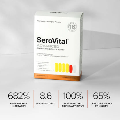 SeroVital ADVANCED Anti-Aging Supplement System – 120 Capsules + 60 Tablets