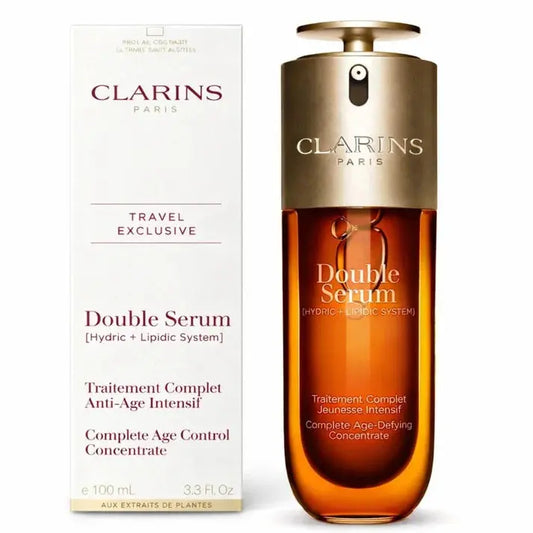 Clarins Double Serum 3.3oz/100ml - Hydric+Lipidic System Anti-Aging Face Serum - SCENTORA   SCENTORA