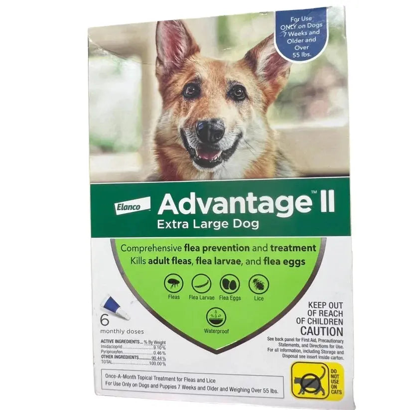 Advantage II Flea Treatment for Extra Large Dogs Over 55 lbs – 6 Doses (EPA Approved) SCENTORA   SCENTORA