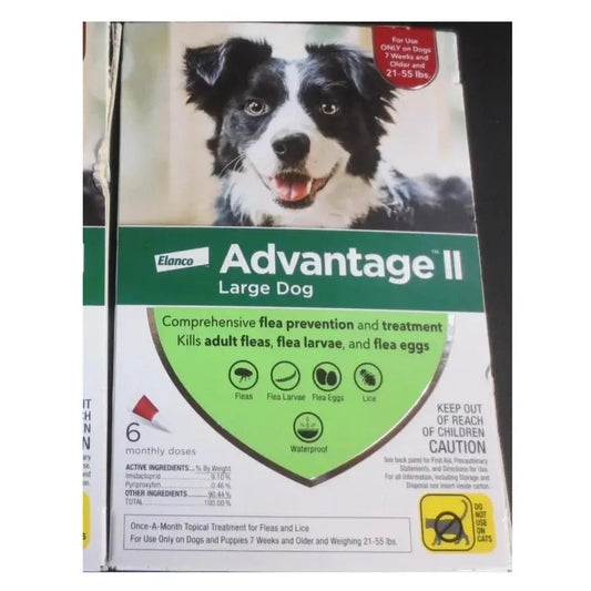 Advantage II Flea Treatment for Large Dogs (21-55 lbs) – 6 Doses SCENTORA   SCENTORA