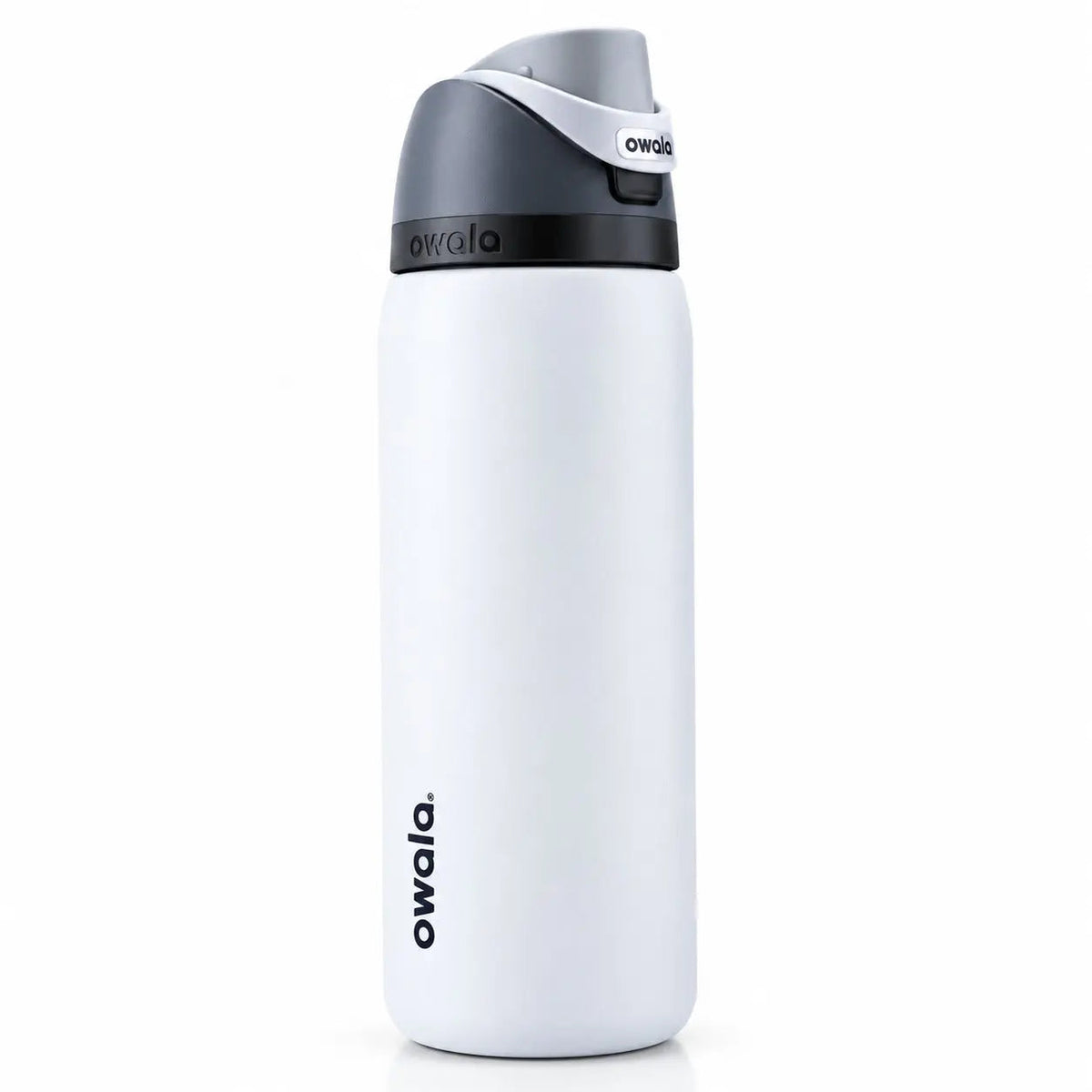 Owala FreeSip Insulated Stainless Steel Water Bottle | Minimalist White & Grey Flask SCENTORA   SCENTORA