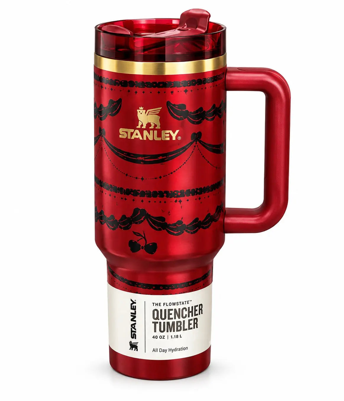 Stanley The Quencher H2.0 FlowState Tumbler - Red Ribbon Bow Edition 40 oz NORTH WAVE   SCENTORA
