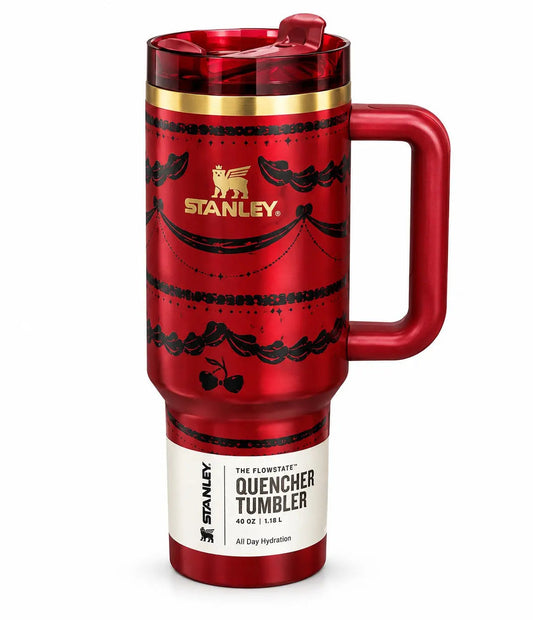Stanley The Quencher H2.0 FlowState Tumbler - Red Ribbon Bow Edition 40 oz NORTH WAVE   SCENTORA