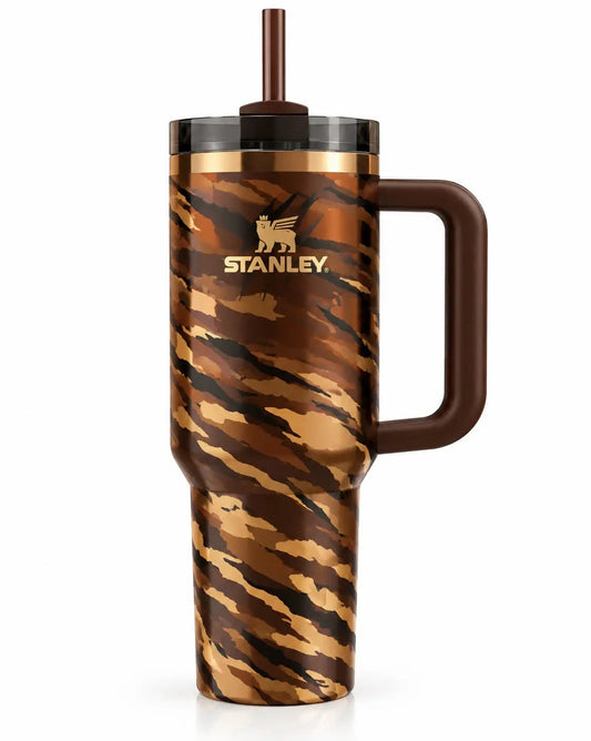 Stanley The Quencher H2.0 FlowState Tumbler - Tiger Camo Edition 40 oz NORTH WAVE   SCENTORA
