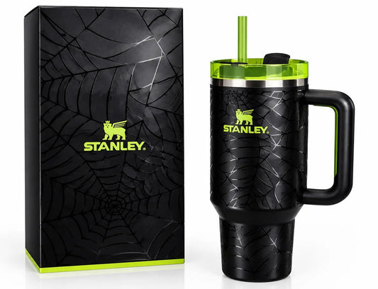 Stanley The Quencher H2.0 FlowState Tumbler - Spider Web Halloween Edition 40 oz NORTH WAVE   SCENTORA