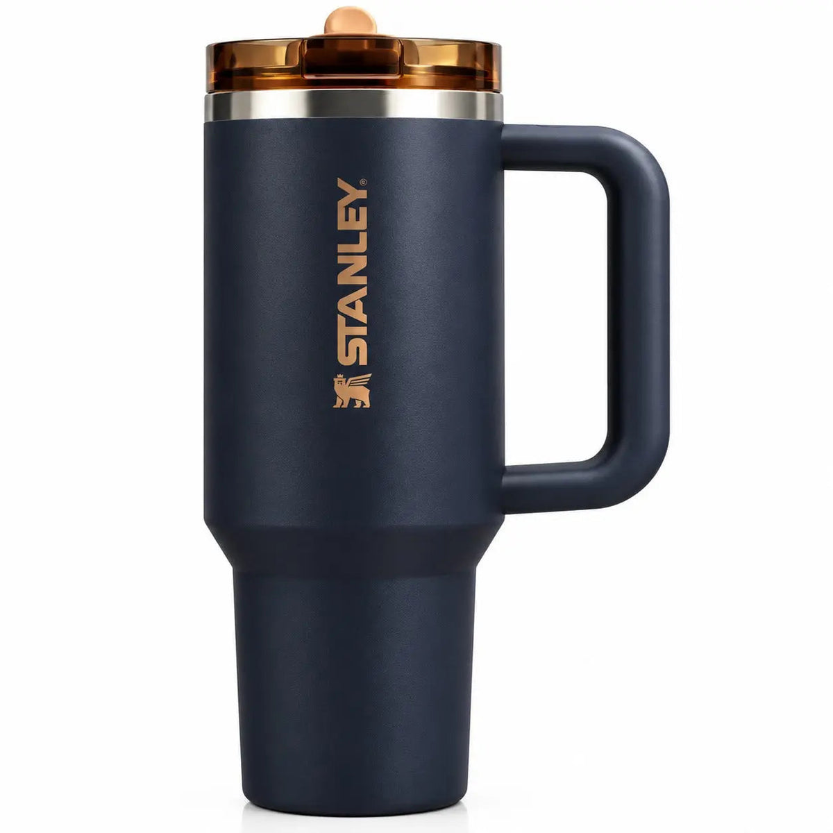 Stanley Quencher H2.0 FlowState Tumbler | Navy Blue & Gold Insulated Stainless Steel Mug SCENTORA   SCENTORA