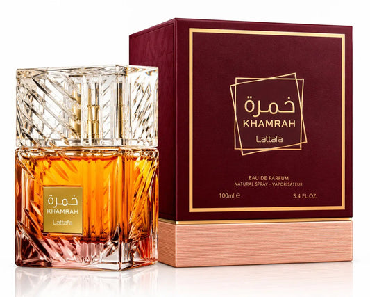 Lattafa Khamrah Eau De Parfum – 100ml (3.4 fl. oz.) Unisex Long-Lasting Fragrance NORTH WAVE   SCENTORA