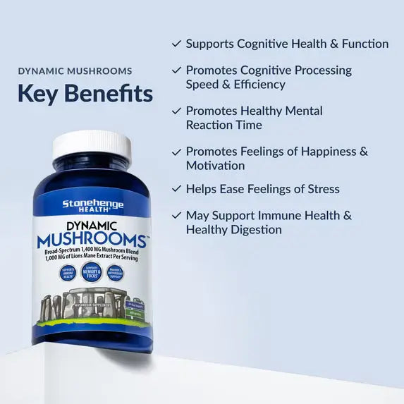 Stonehenge Health Dynamic Mushroom Complex - 60 Veggie Capsules NORTH WAVE   SCENTORA