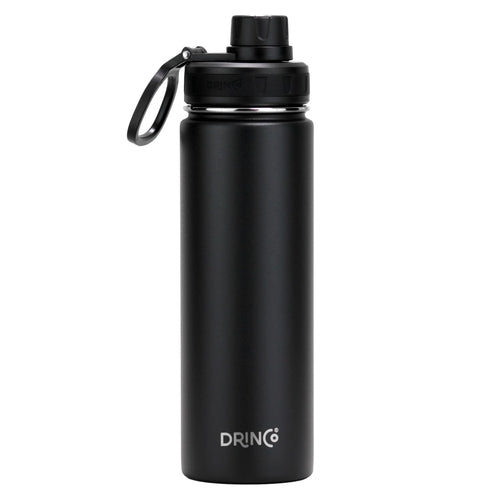 DRINCO® 22oz Stainless Steel Sport Water Bottle - Black - Wavy Hub