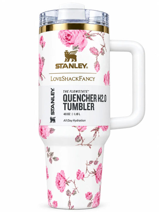 40 oz Floral Insulated Tumbler with Handle – Reusable Travel Water Cup NORTH WAVE   SCENTORA