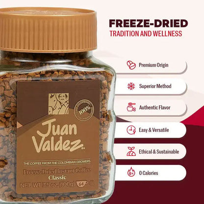 Juan Valdez Classic Freeze-Dried Instant Coffee – 3.52 oz / 100g SCENTORA   SCENTORA