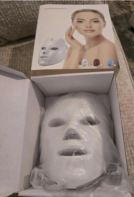 7-Color LED Facial Light Therapy Mask - Anti-Aging & Acne Skin Care Device SCENTORA   SCENTORA