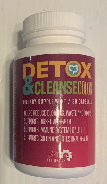 HIBODY Detox & Cleanse Colon Dietary Supplement - 30 Capsules NORTH WAVE   SCENTORA