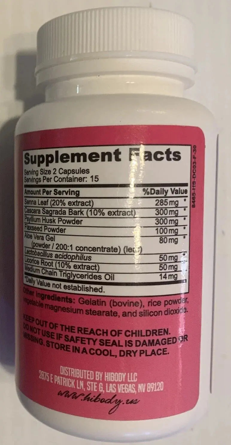 HIBODY Detox & Cleanse Colon Dietary Supplement - 30 Capsules NORTH WAVE   SCENTORA