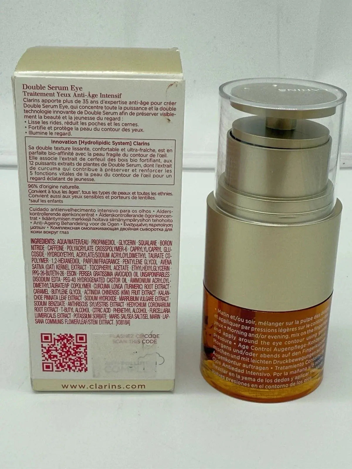 Clarins Double Serum Eye Global Age Control Concentrate - 20ml / 0.6 Fl. Oz. NORTH WAVE   SCENTORA