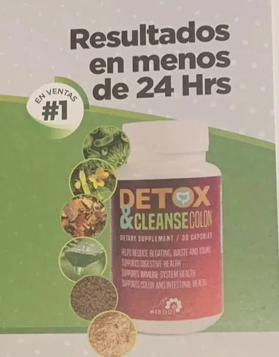 HIBODY Detox & Cleanse Colon Dietary Supplement - 30 Capsules NORTH WAVE   SCENTORA